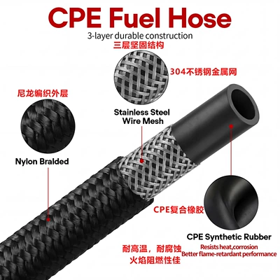 Nylon Braided Cpe Fuel Tubing