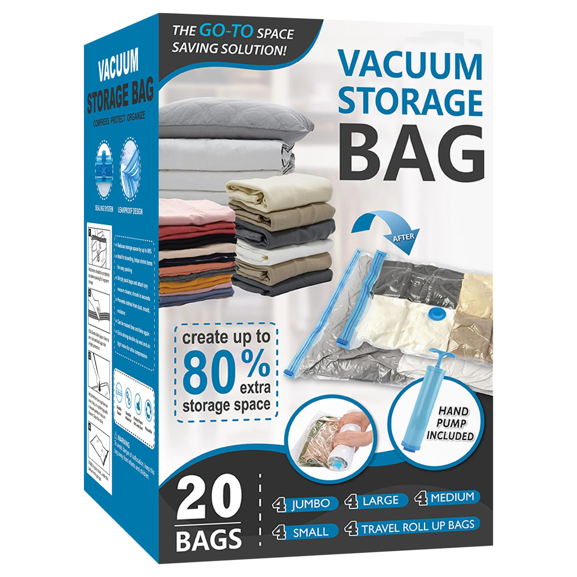 Bolsa de compresión al vacío transfronteriza Amazon venta caliente ropa de viaje ropa edredón ropa muñeca bolsa de almacenamiento al vacío