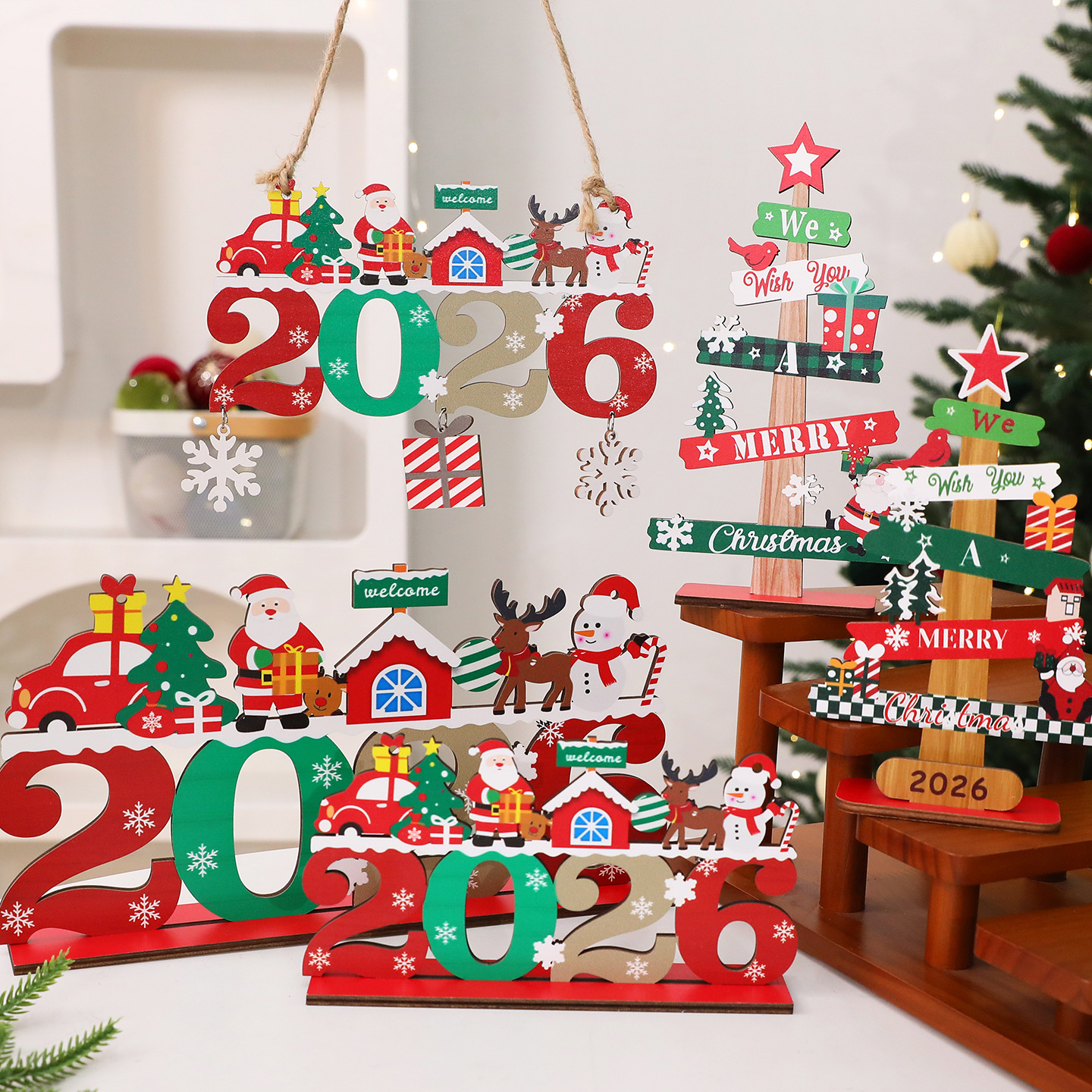 Shengyuan nuevo 2026 puerta doméstica colgante decoración de Navidad colgante decoración de ventana colgante colgante al por mayor