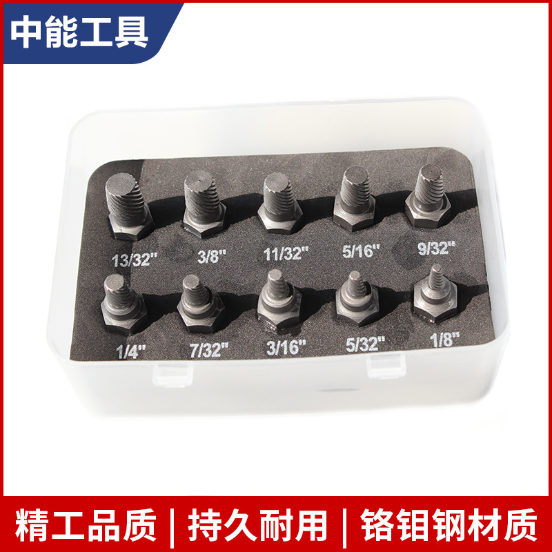 25-piece set hexágono tornillo extractor multi-Spline dañado deslizante de alambre deslizante diente roto cabeza perno herramienta de eliminación