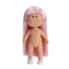 Golden bangs, pink gold