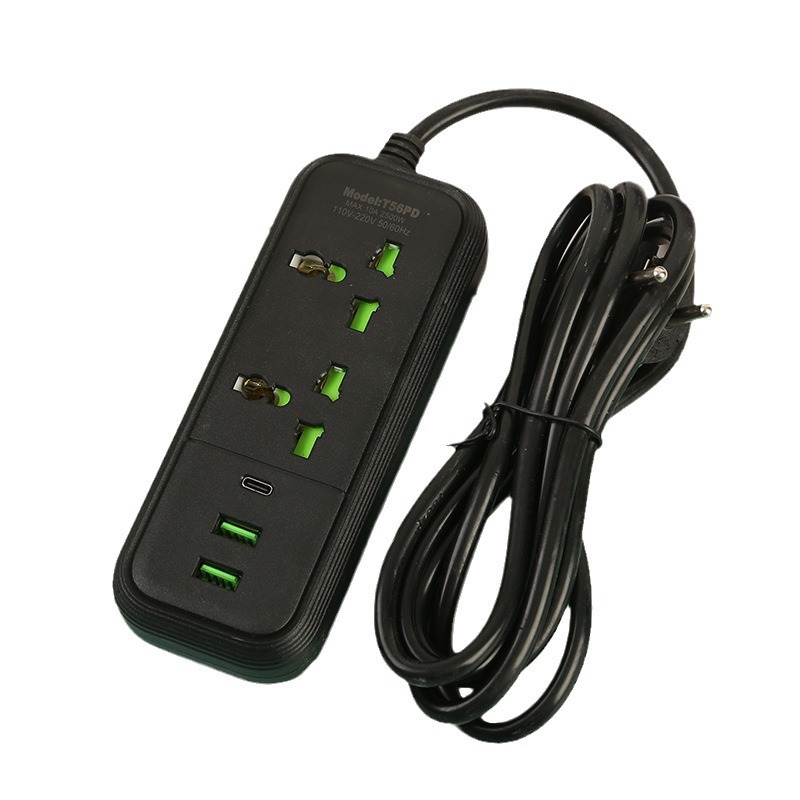 T56 Estándar británico Estándar europeo Estándar americano 2 posiciones 2UB + 1 Tipo-C interfaz Black Shell White Shell embalaje de caja de color neutro