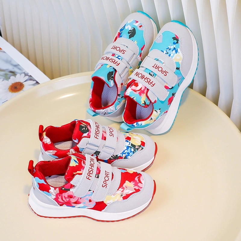 Дышащие детские модные кроссовки 2024 осенние новые туфли для девочек