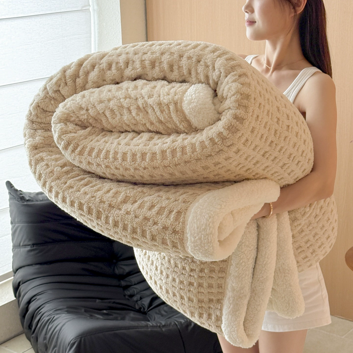 Одеяло-подушка Keep-Warm, утолщённая двухслойная флисовая ткань, различные размеры и цвета