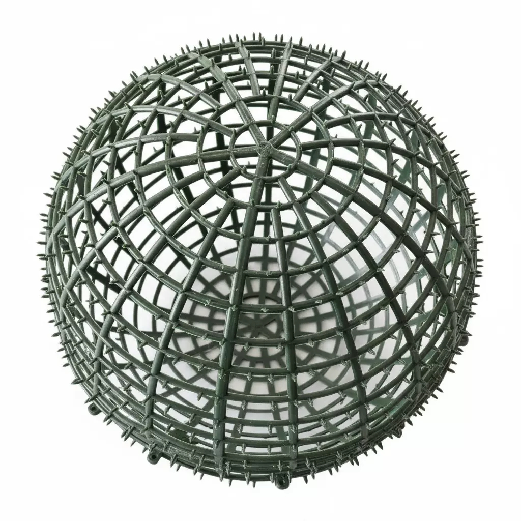 仿真花球架厂家直销圆形球胆芯网格底板婚庆道具心形架仿真绿植