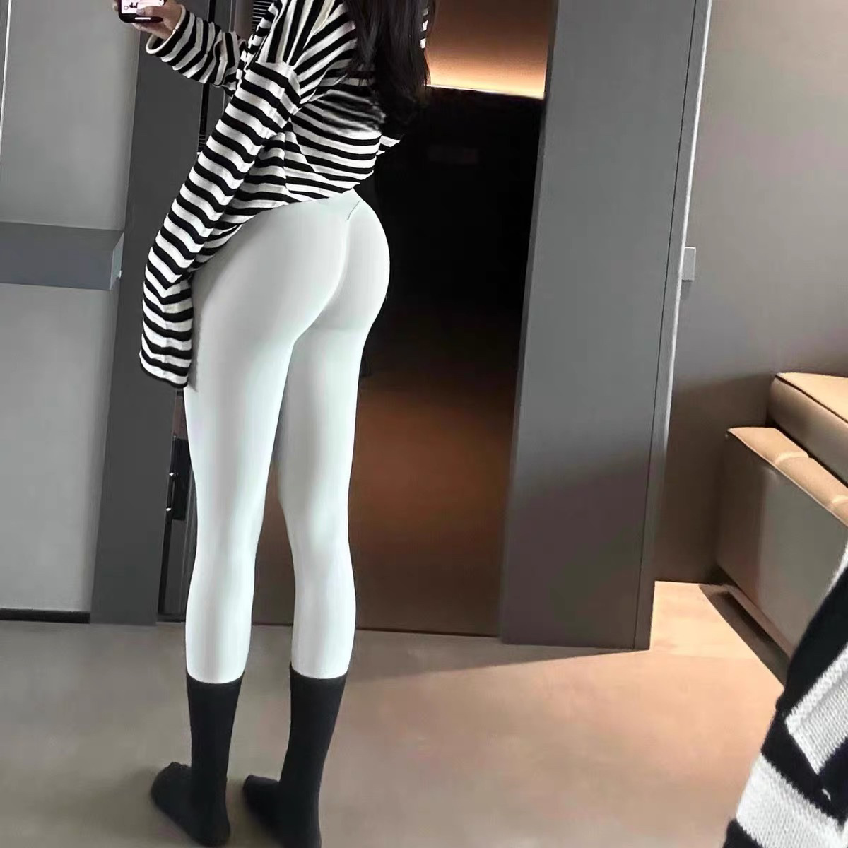 cintura alta abdominal pantalones de gimnasio de alta altura elásticos rápidos secos pantalones deportivos apretados de red red de miel de melocotón corredor pantalones