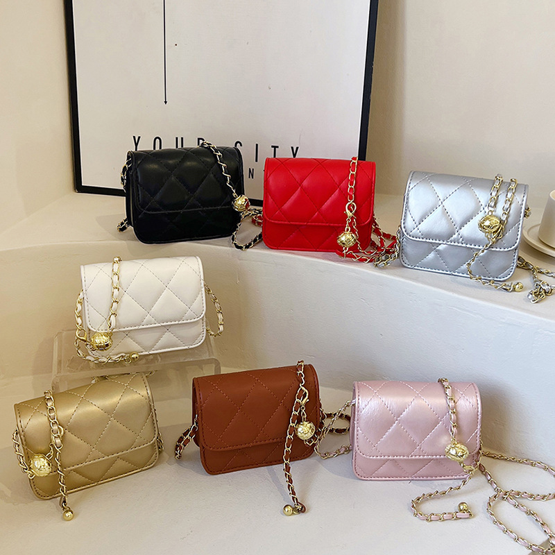 Bolso de los niños de moda del todo-fósforo de la muchacha de la cadena de moda crossbody princesa bolsa Chanel estilo de la cadena auricular monedero bolsa