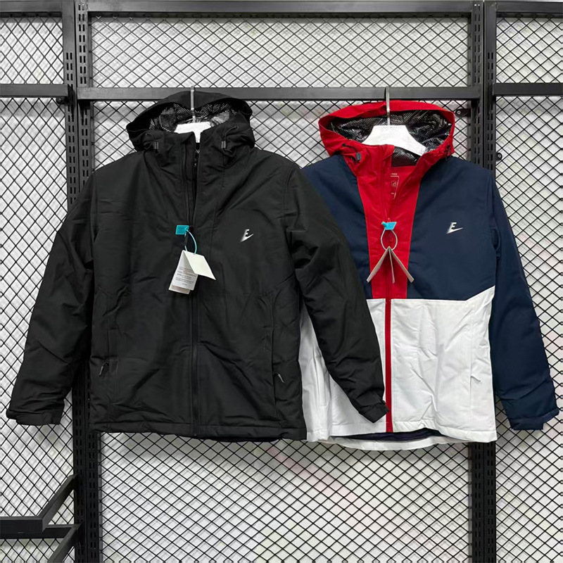 Correct Version of the 25Th Winter New Model Miau Miu Mlb Pujia Pra Triangle Logo Hooded Work Jacket Jacket for Men