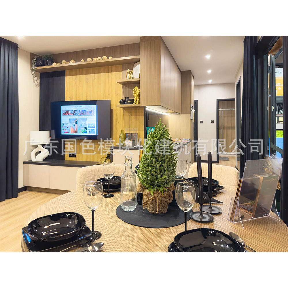 Celebridades de Internet Casa de familia de lujo Casa de juntas móvil Villa integrada de acero ligero modular Casa de juntas móvil de contenedores para residentes de comercio exterior