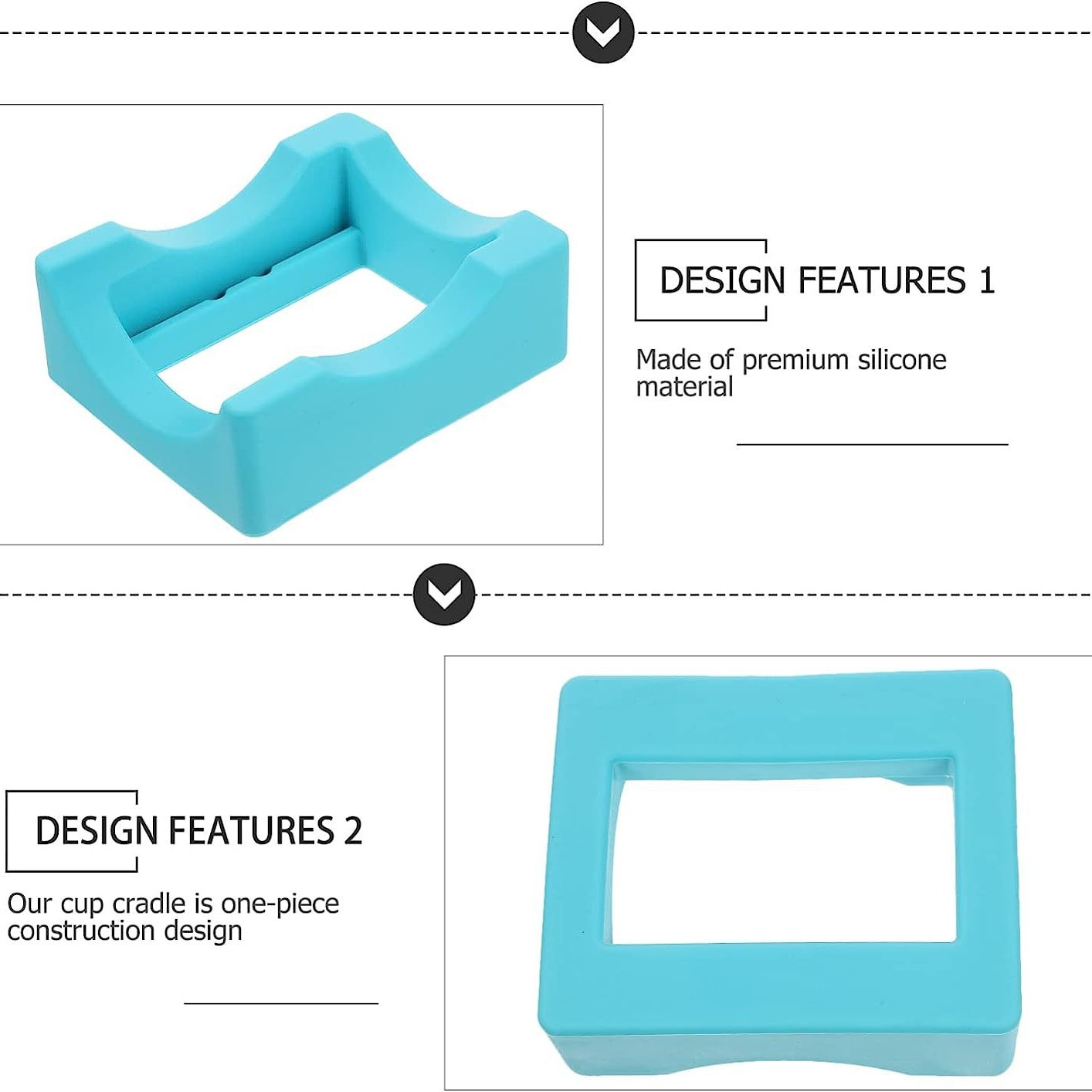 Portavasos de grabado transfronterizo taza de silicona taza titular simple antideslizante titular de la taza soporte de vaso de ángulo