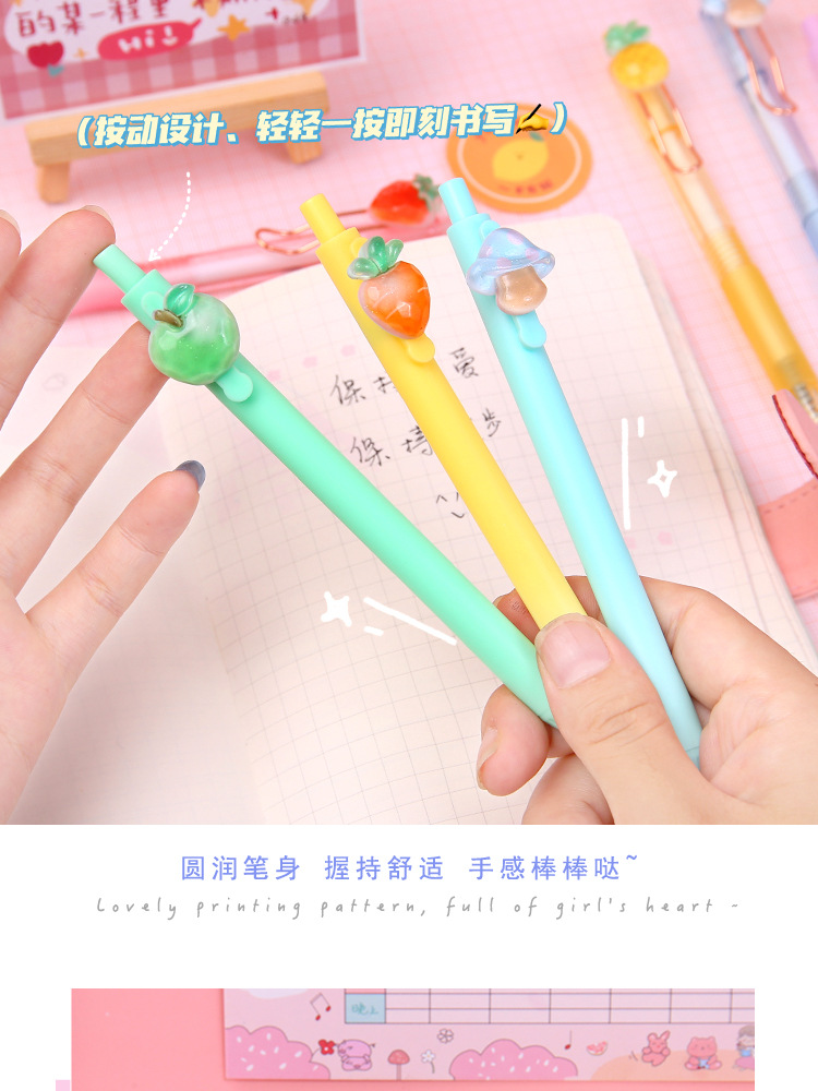 12g Weight Plastic Material Pink, Blue Color Nihaojewelry Cute Fruit Resin Press Gel Pen Wholesale Accessories 5