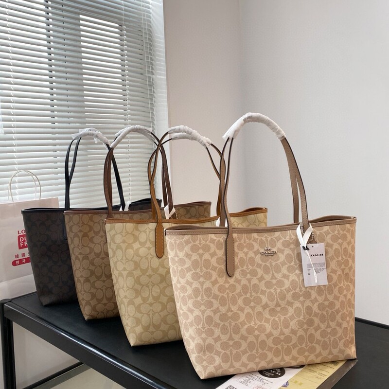 Kouc City33 Tote Bag Shopping Bag with Magnetic Buckle, Large Capacity, Commuter Print Handbag, Shoulder Bag for Women