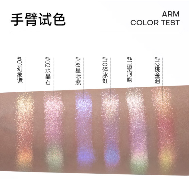 RMT Luo Xiaoman カメレオン高光沢輪郭パレット顔明るく美容メイクグリッター偏光ファイングリッター真珠光沢のある化粧品|undefined