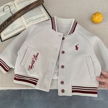 儿童外套2025冬季新款童装男童女童加绒保暖刺绣宝宝休闲呢子上衣