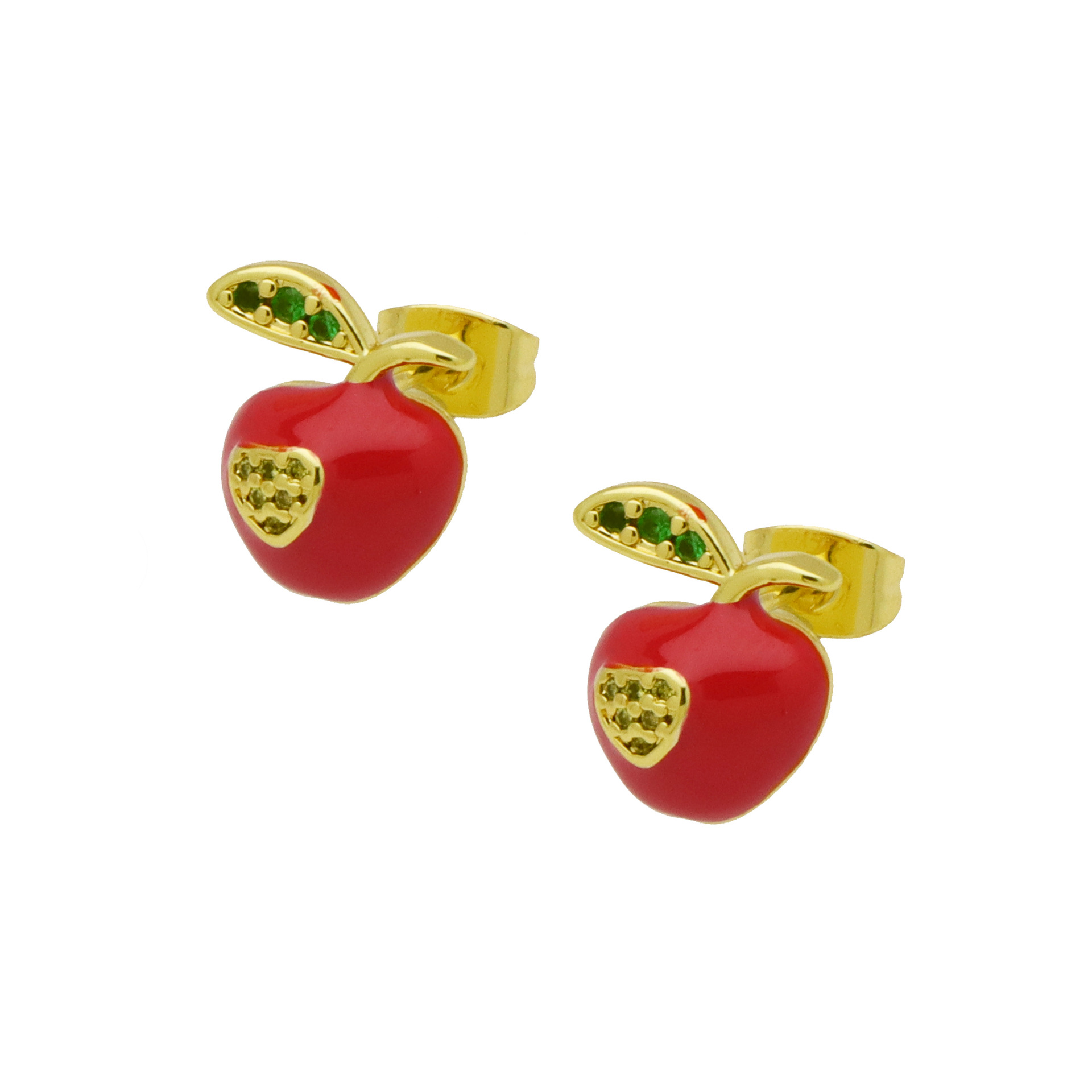 6g Weight Brass Ear Needle Material Ear Studs Classification 1 Pair Quantity Daily Occasion Copper Material Heart Shape, Strawberry, Mushroom Pattern All Seasons Season Women's Gender Enamel Design IG Style Style 1 Pair IG Style Heart Shape Strawberry Mushroom Enamel Copper Ear Studs 8