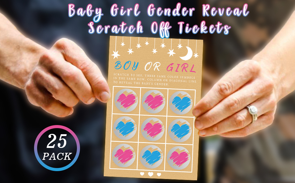 Its a Girl Tic Tac Toe Board Gender Reveal Scratch