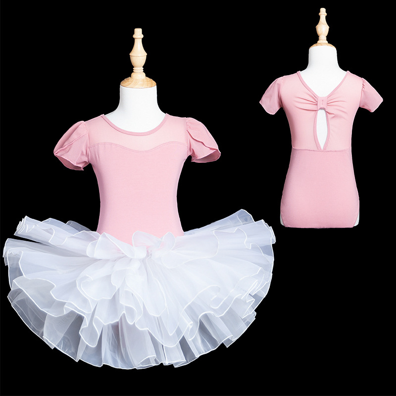 Danza china, danza corporal, práctica, falda de ballet de una pieza para niñas, escuela de arte, ropa de baile, niños, mujeres, verano, manga corta