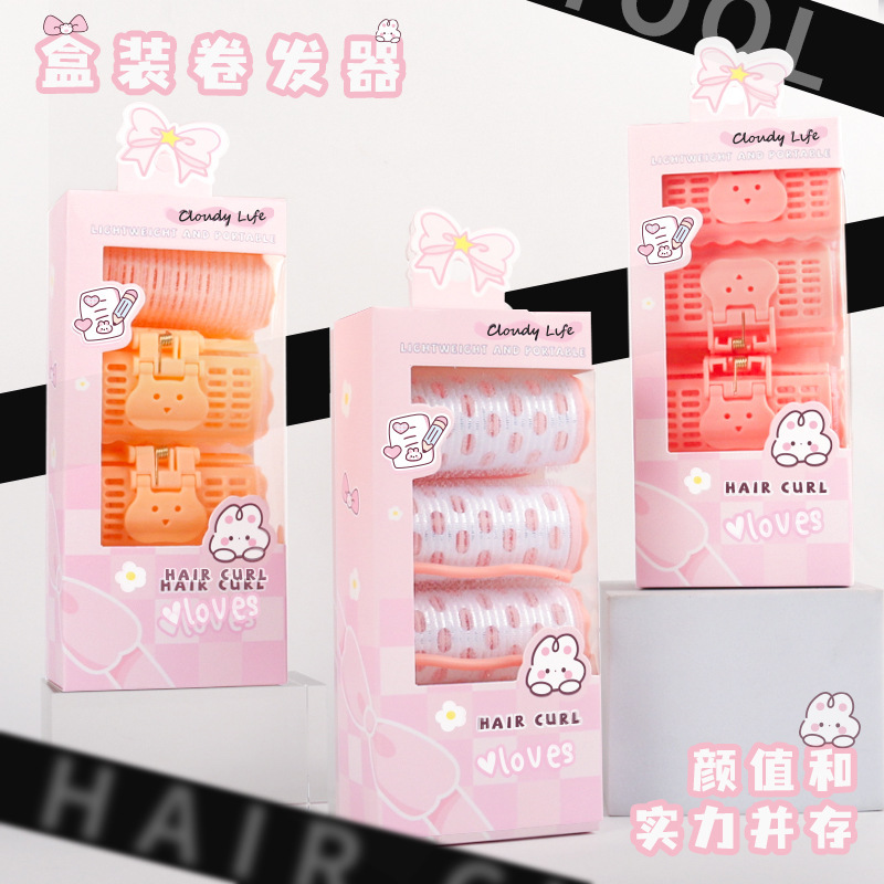 Yoyoyipin Air Bangs Curling Iron Quick Styling Self-Adhesive Top Fluffy Magic Tool with Clip Hair Curler Does Not Damage Hair