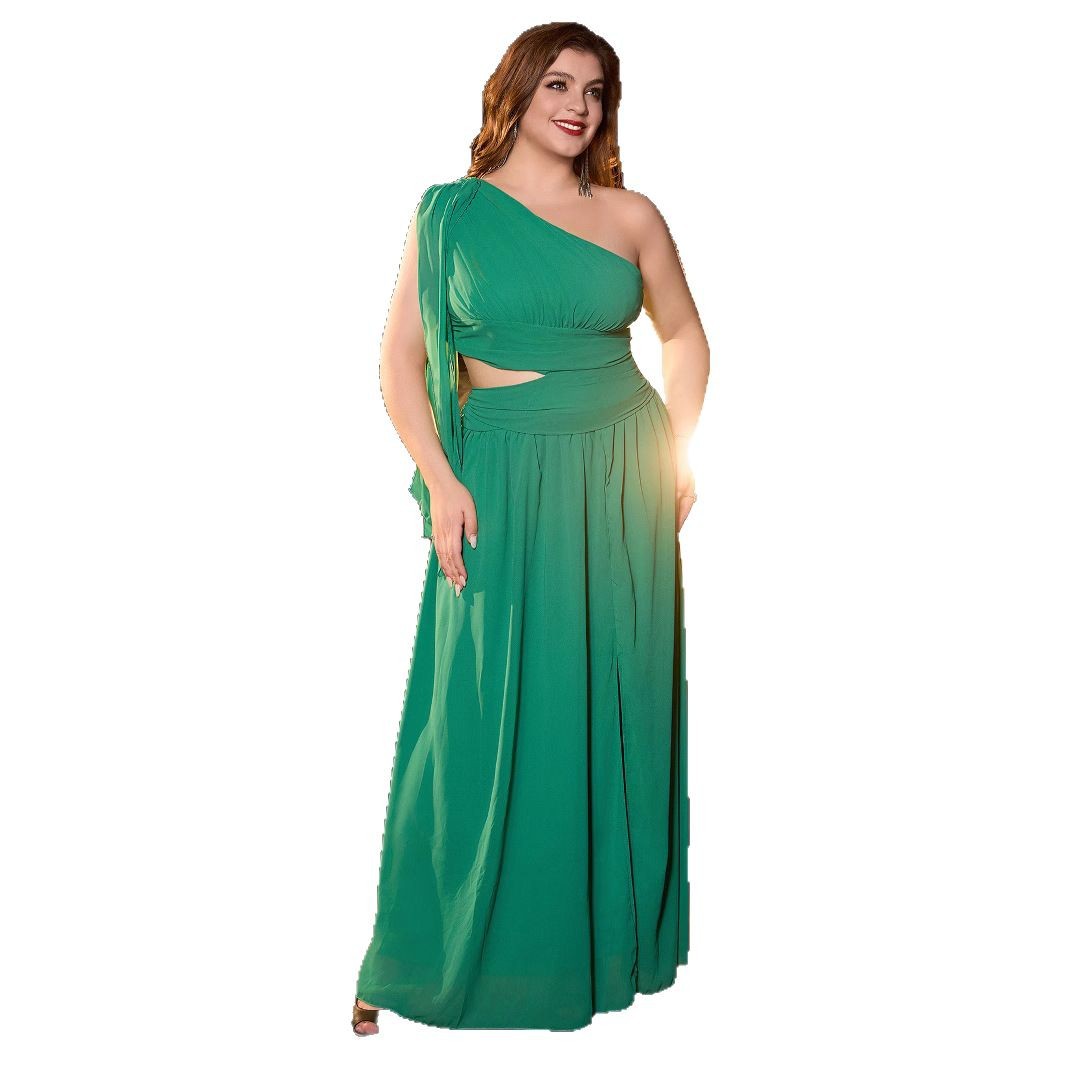 Ropa de mujer de talla grande Vestido largo sexy transfronterizo europeo y americano Vestido de noche sin tirantes del banquete de Amazon Vestido largo elegante de Dubai