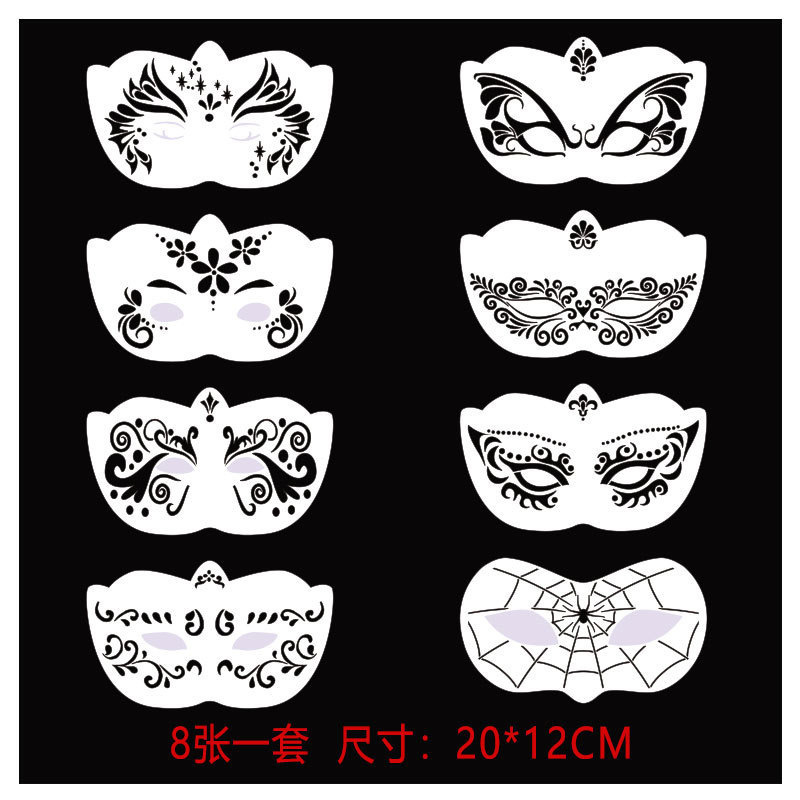 Face Painting Stencil for Kids and Adults, Face and Eye Corner Stencil for DIY Painting, Stage Makeup Mold, Creative