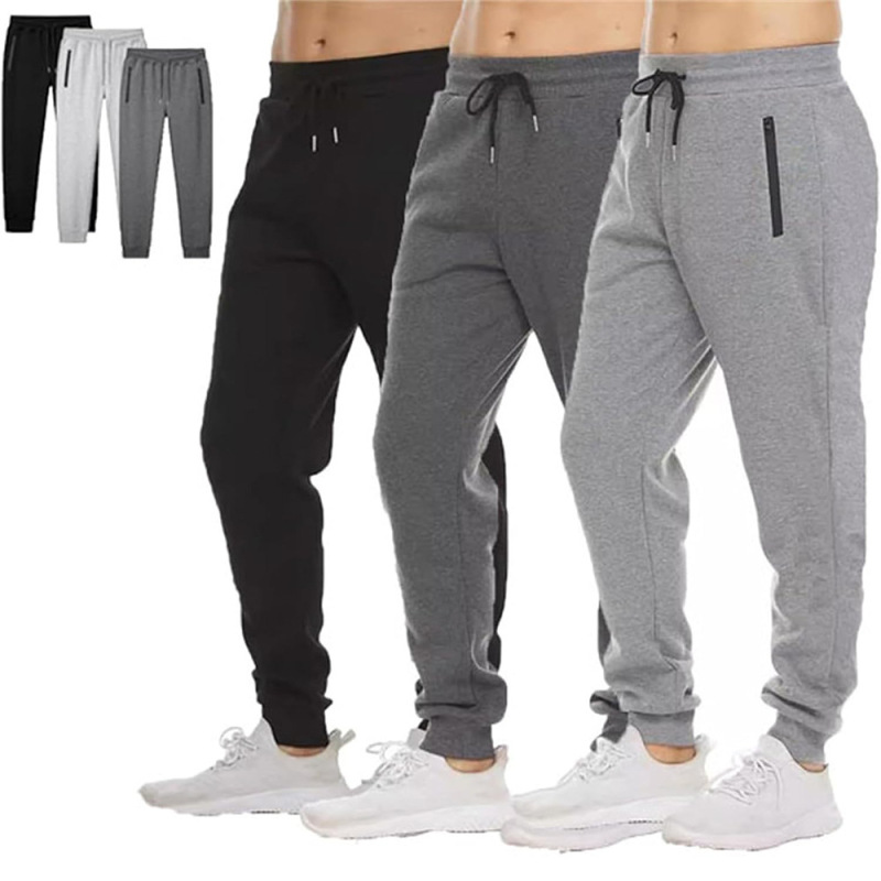 Cross-Border New Multi-Color Combination Pack Autumn and Winter European Size Men's Fleece-Lined Warm Pocket Zipper Pants Large Size Sports Trousers Cross-Border New Multi-Color Combination Pack Autumn and Winter European Size Men's Fleece-Lined Warm Pocket Zipper Pants Large Size Sports Trousers