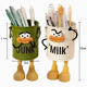 Ins high-value cartoon personalized pen holder student desktop office large capacity cute simple retro storage bucket