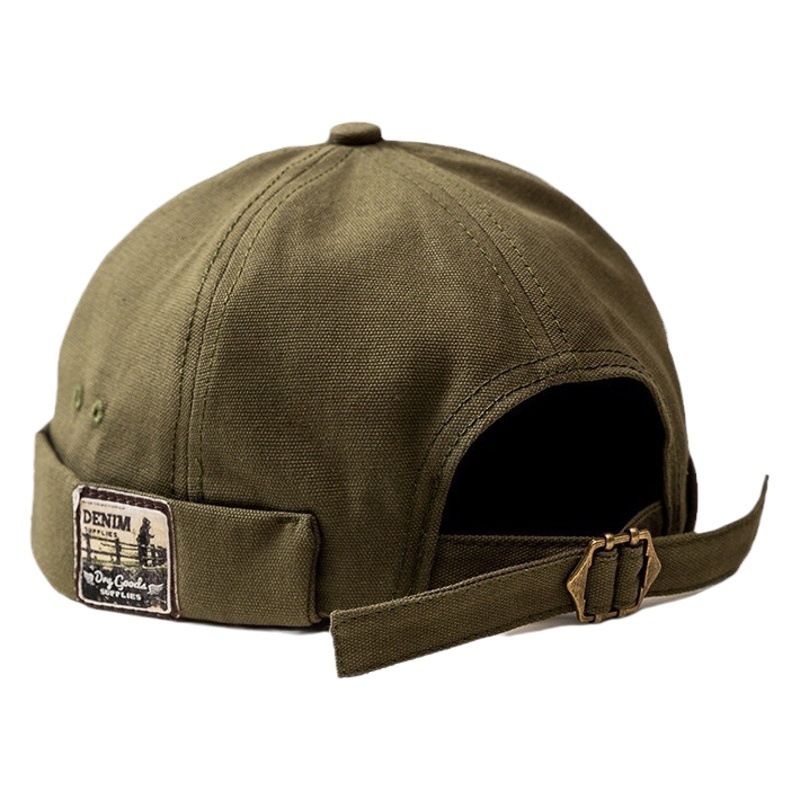 Estilo japonés británico vintage melón sombrero de cuero de los hombres cuatro estaciones hip hop estilo coreano boina calle inconformista sin ala propietario sombrero mujeres