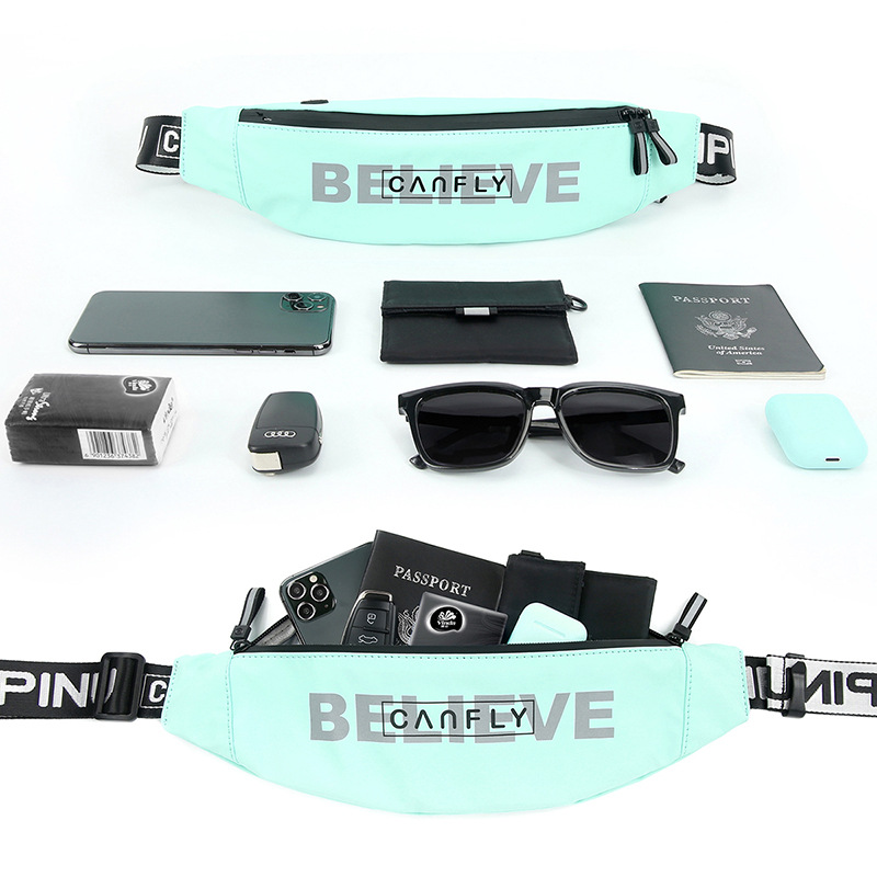 Weiqiang deportes al aire libre bolso de la cintura bolsa de mensajero de los hombres y las mujeres de gran capacidad impermeable corriendo teléfono bolsa de ajuste de cerca cinturón transfronterizo