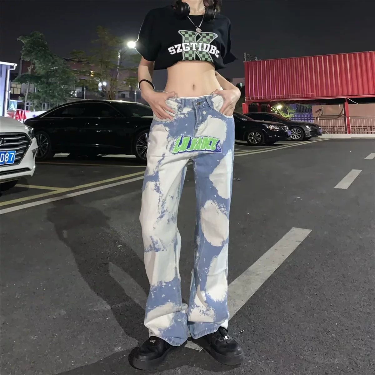 Новые осенние и зимние широкие брюки джинсы