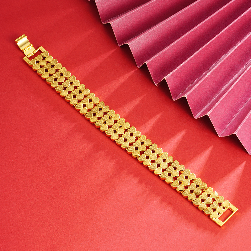 Amor clip pulsera arreglada para hombres y mujeres vietnamita arena oro viento chino joyería transmisión en vivo