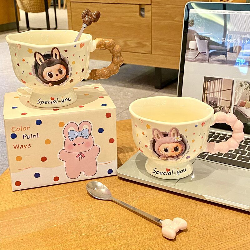 马克杯高颜值ins拉布布情侣杯子生日礼物陶瓷水杯女生伴手礼新款|undefined