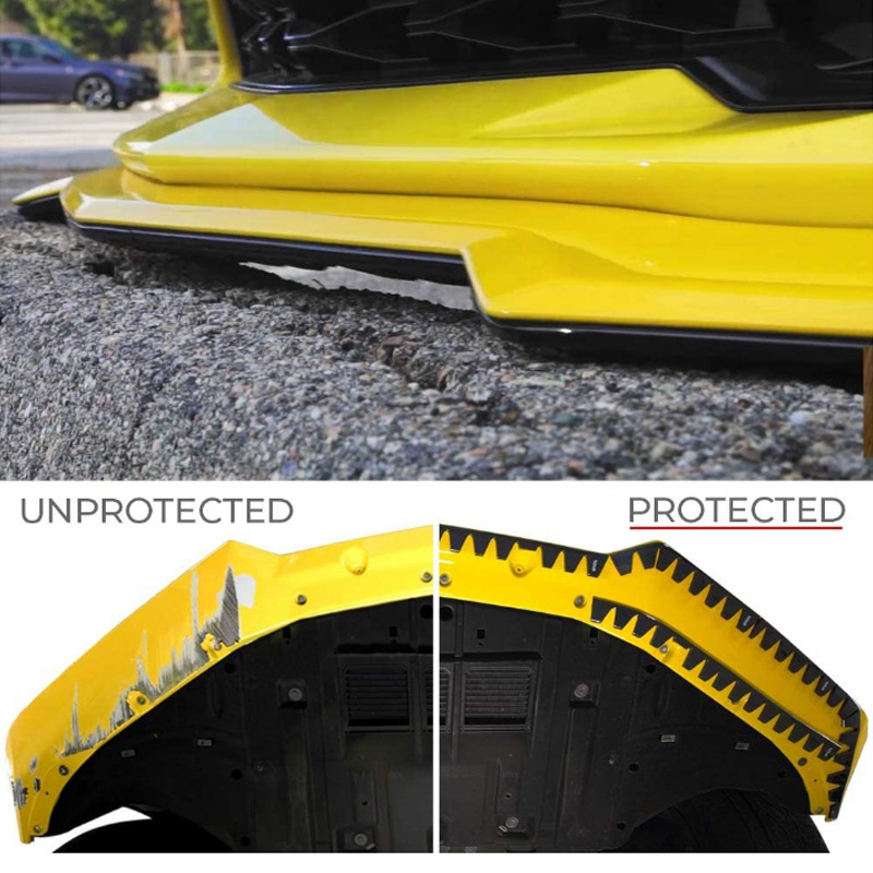 8 raspador de parachoques delantero universal patineta coche anti-arañazos protección de protección de bricolaje parachoques tira de protección de labios tira de amortiguador