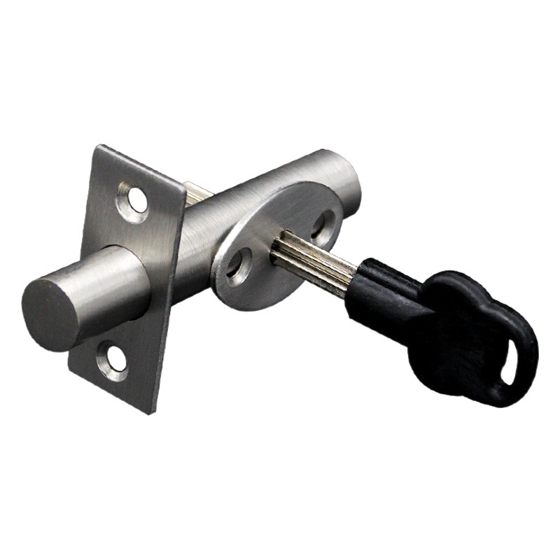 Acero inoxidable 304 puerta de fuego engrosada tubo transversal bien cerradura de la puerta de la tubería de fuego simple canal pestillo cerradura de la puerta
