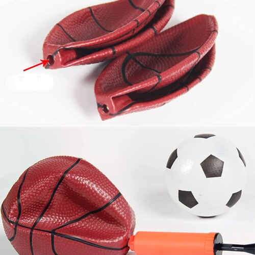 New Amazon 2-piece suit ball PVC football basketball 16CM18CM elastic ball children's outdoor sports ball