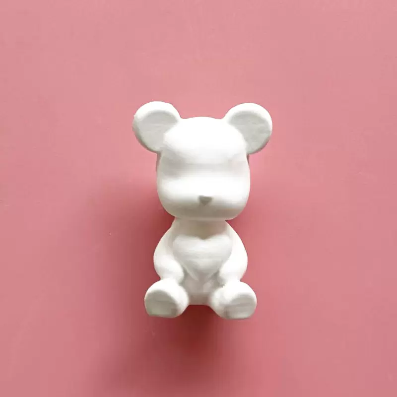 车裁香薰石膏创意小熊汽车空调出风口摆件车内摆饰手工