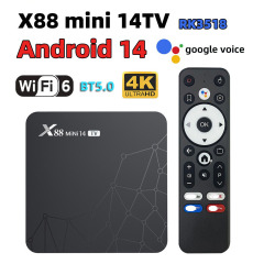 クロスボーダー X88mini 14 TV Android 14 RK3518 HD Bluetooth WiFi TV ボックス TV セットトップ ボックス