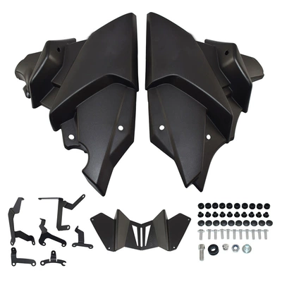 Suitable for Yamaha MT-09 SP 21-23 modified engine lower deflector small bellyband chassis bottom plate (Motorcycle frame) - dumb-black