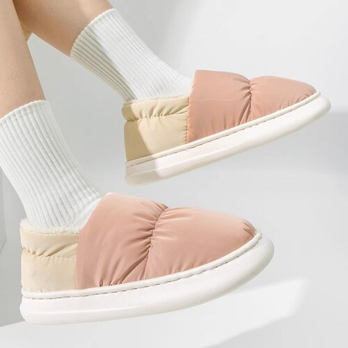Cotton slippers for women autumn and winter home indoor warm non-slip outer wear thick-soled cotton slippers wholesale bag heel waterproof 2024