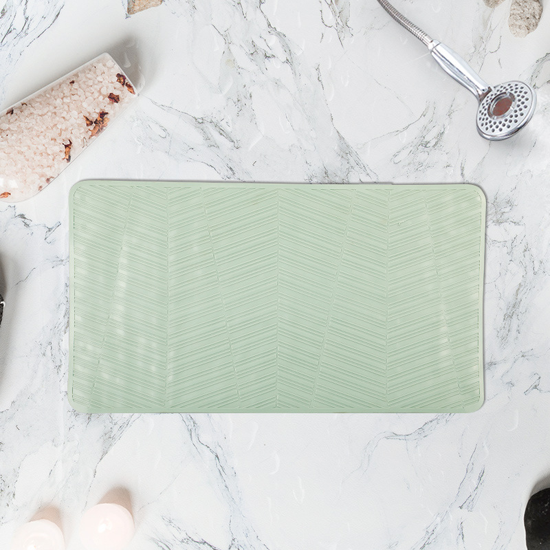 67*37 cuadrado baño antideslizante estera fuerte ventosa TPR alfombra de baño antideslizante alfombra de baño alfombra de bañera