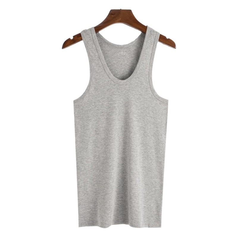 Men's and Women's Vest Men's Cotton Inner Wear Casual Sports Fitness Stretch Sleeveless Base Shirt Hurdle Outer Wear Summer