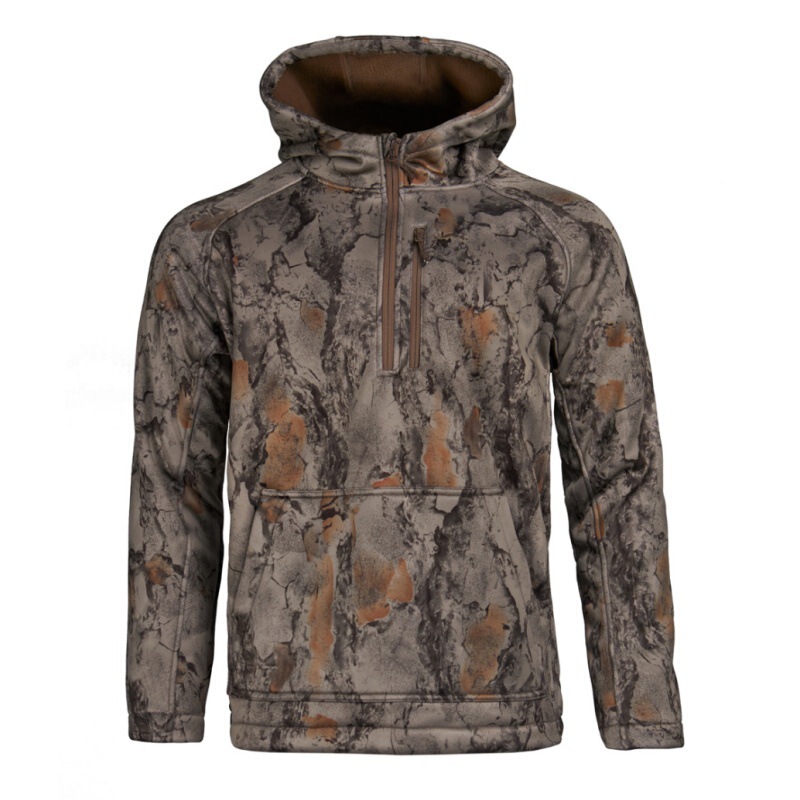 Manufacturer Custom Men's Warm Tactical Hooded Jacket Waterproof Pullover Thickened Sweatshirt Outdoor Camouflage Hunting Coat