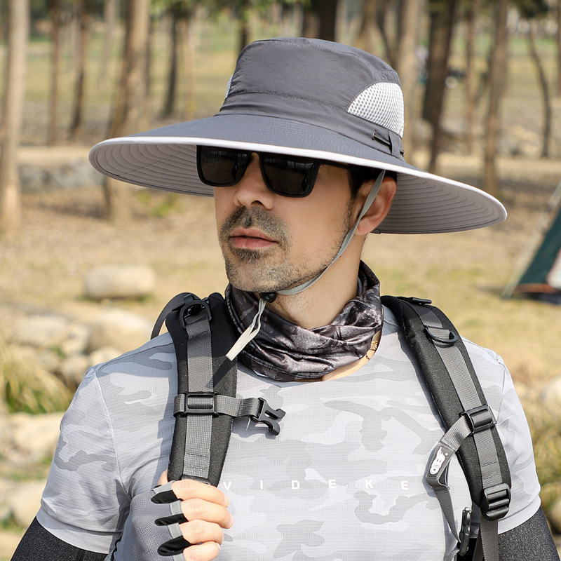 ソーラーファンメンズ帽子夏の屋外 UV 釣りサンシェード帽子登山つば日焼け止め漁師帽子|undefined