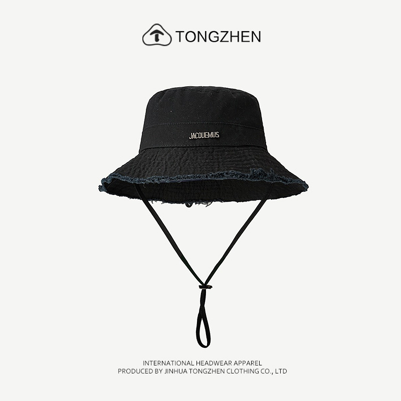 Ins Japanese retro edging Bucket hat female spring summer outing Sun hat Korean version fashion couple pink basin hat