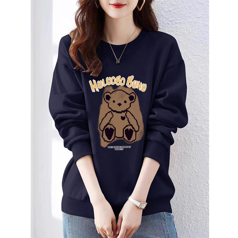 24秋冬とベルベットの女性の新モデルはカジュアルな上着を厚くして、ゆったりして痩せている長袖のファッションを着ているins