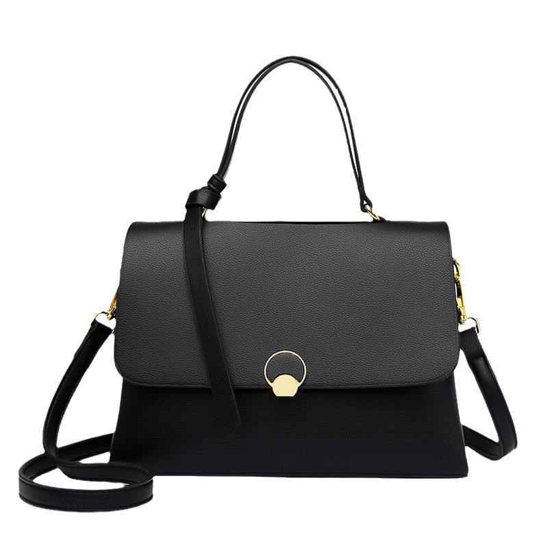 2024 New Genuine Leather Women's Doctor Bag - Stylish Versatile Commuter Shoulder Handbag - Thumbnail 5