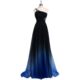 One-shoulder New Spring European and American fashion slim dress wholesale color gradient small dress long banquet evening dress