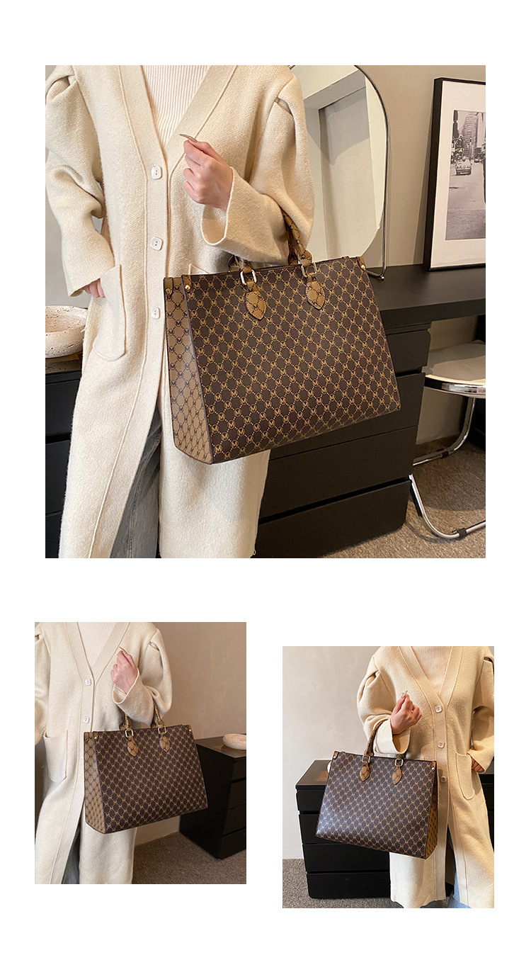 Bolso de hombro para mujer bolso retro de gran capacidad tendencia_voghion.com