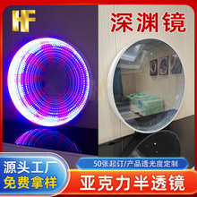 亚克力半透镜隧道灯车灯镜片3D深渊灯流星空顶无限延伸镜片塑料镜