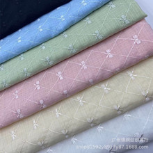 2023涤纶雪纺绣花布料镂空面料底部绣花布傣族西双版纳民族风格