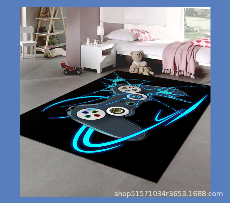 游戏机地毯,儿童卧室地毯,卡通地垫,电竞地毯